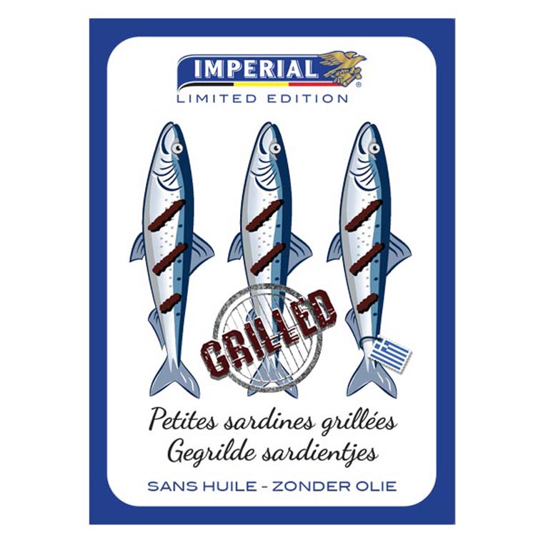 Gegrilde sardines zonder olie